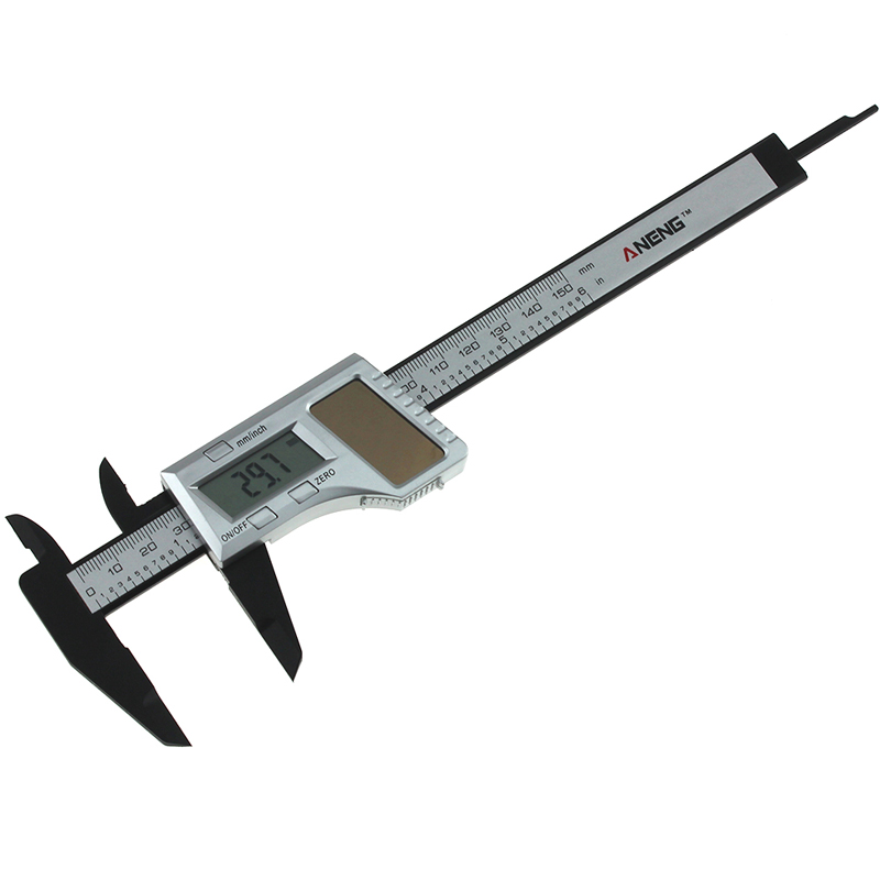 ANENG-150mm-6inch-Solar-Power-Digital-Vernier-Caliper-Carbon-Fiber-Composite-Micrometer-Gauge-Meter--1224559