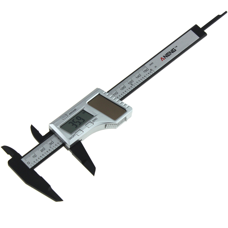 ANENG-150mm-6inch-Solar-Power-Digital-Vernier-Caliper-Carbon-Fiber-Composite-Micrometer-Gauge-Meter--1224559