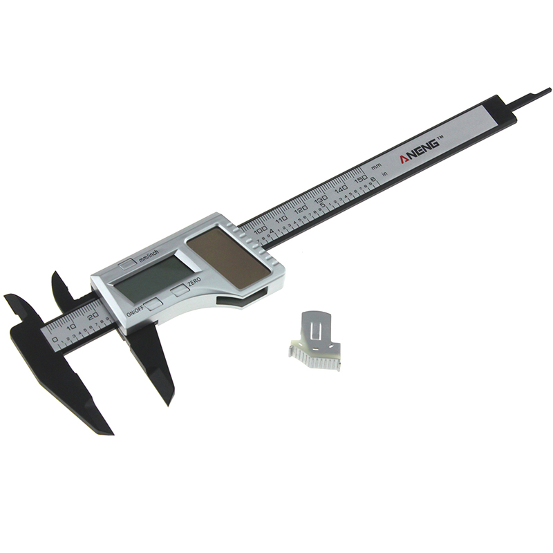 ANENG-150mm-6inch-Solar-Power-Digital-Vernier-Caliper-Carbon-Fiber-Composite-Micrometer-Gauge-Meter--1224559