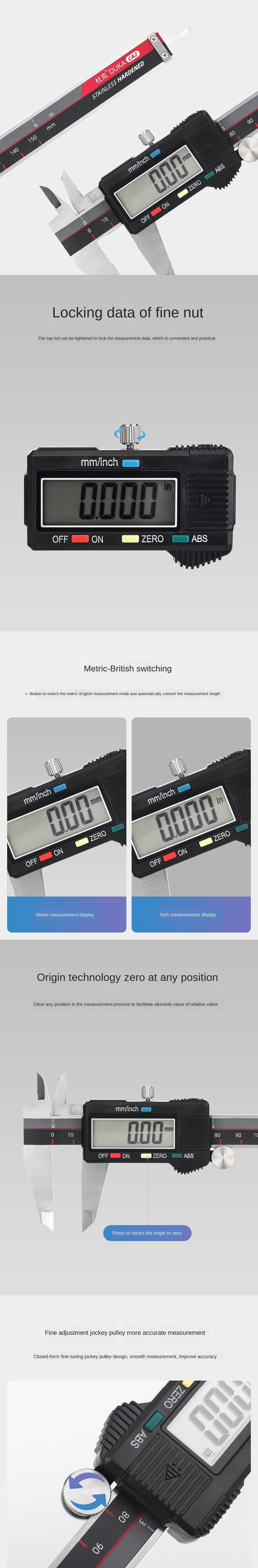 DUKA-CA2-Digital-Caliper-150mm-6-inch-LCD-Digital-Screen-Electronic-Vernier-Calipers-Micrometer-Accu-1733160