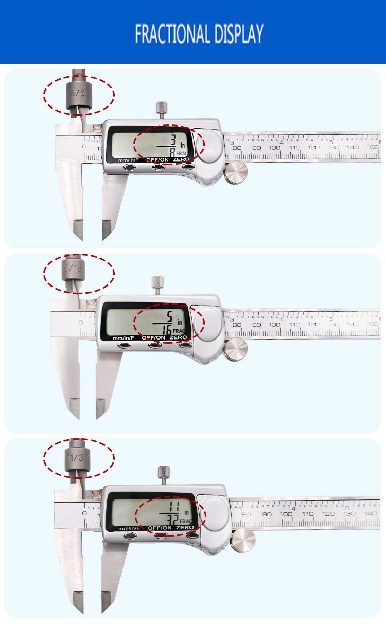 Stainless-Steel-Digital-metal-Fraction-Caliper-150mm-Fraction-mm-Inch-High-Precision-large-LCD-displ-1524240