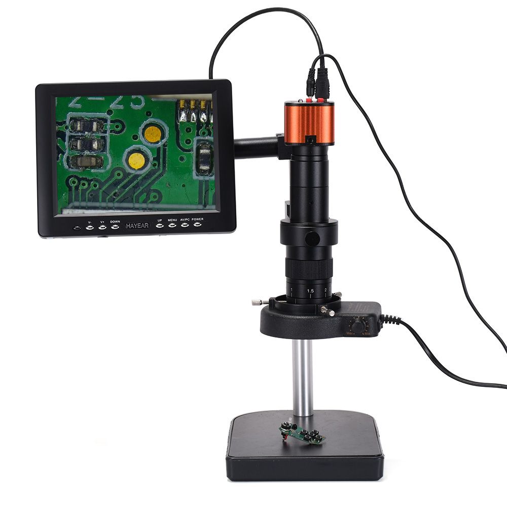 16MP-1080P-60FPS-HDMI-USB-Digital-Industrial-Video-Microscope-Camera-180X-C-MOUNT-Lens-8quot-LCD-Scr-1665906