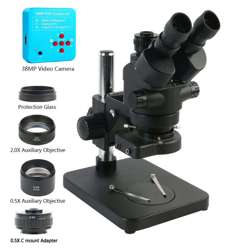 2019-Black-7X-45XSimul-Focal-Zoom-Trinocular-Stereo-Microscope--HDMI-USB-38MP-Video-Camera--05x-20x--1594471