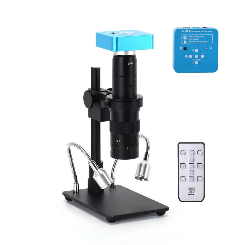 34MP-2K-Industrial-Microscope-Camera-HDMI-USB-Outputs-180X-C-mount-Lens-LED-Light-Small-Boom-for-PCB-1682424