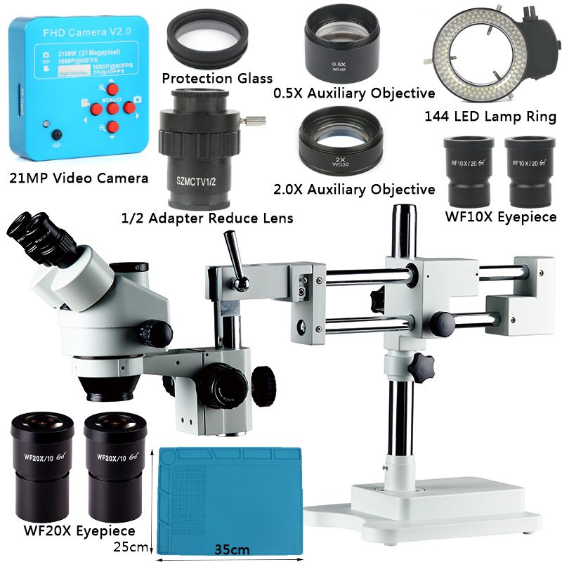 35X-7X-45X-90X-Double-Boom-Stand-Zoom-Simul-Focal-Trinocular-Stereo-Microscope21MP-Camera-Microscope-1477320