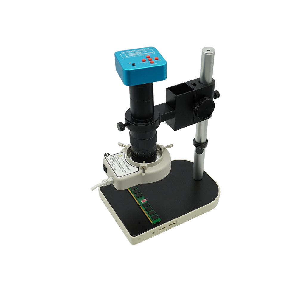 48MP-Industrial-Digital-Video-Microscope-Camera--180X-C-Mount-Lens--56-LED-Ring-Light--Stand-For-PCB-1761953