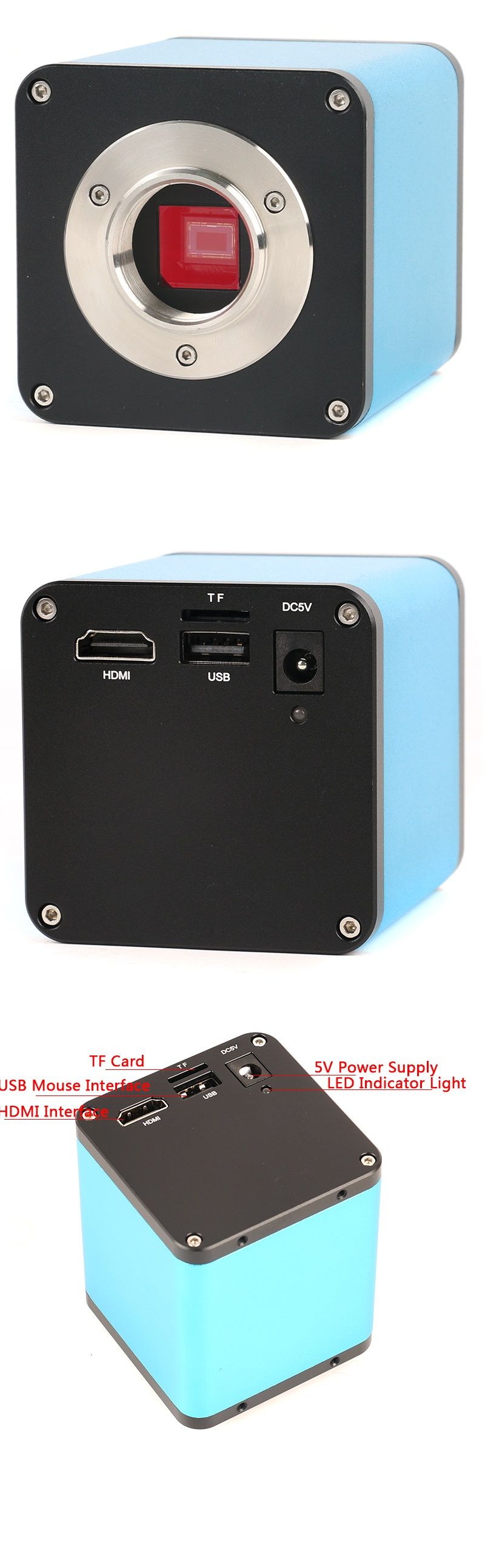 Autofocus-HDMI-TF-Video-Auto-Focus-Industry-Microscope-Camera--180X-C-Mount-LensStand144-LED-Ring-Li-1476002