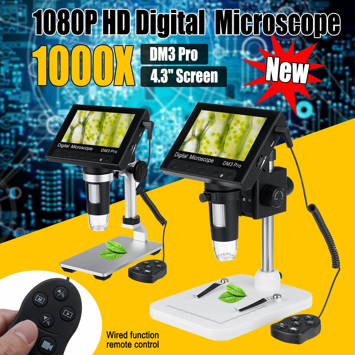 DM3-Pro-1000X-43-inch-1080P-Remote-Control-Portable-Digital-Microscope-Magnifier-Camera-With-8LED-Li-1600594