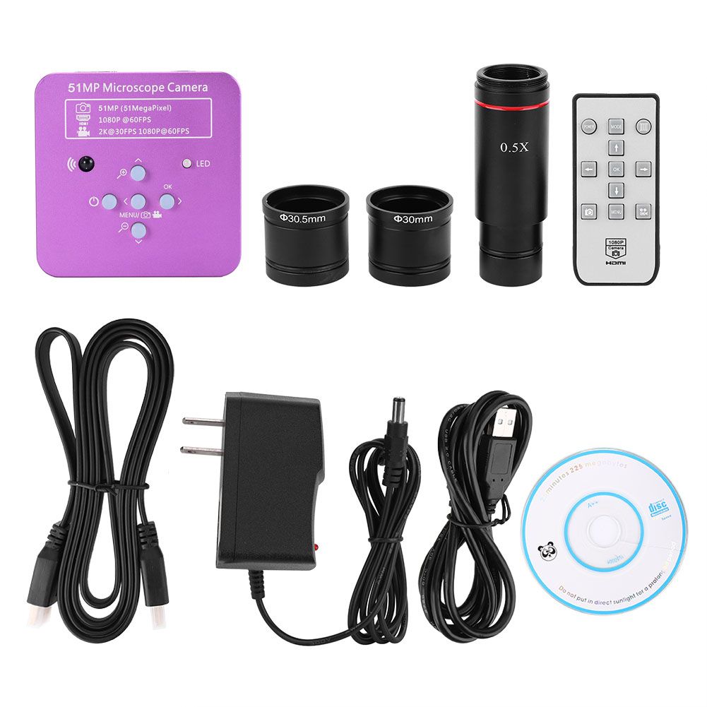 HAYEAR-2K-51MP-1080P-60FPS-HDMI-USB-Electronic-Industrial-Microscope-Camera-05X-Eyepiece-Adapter-30m-1705003