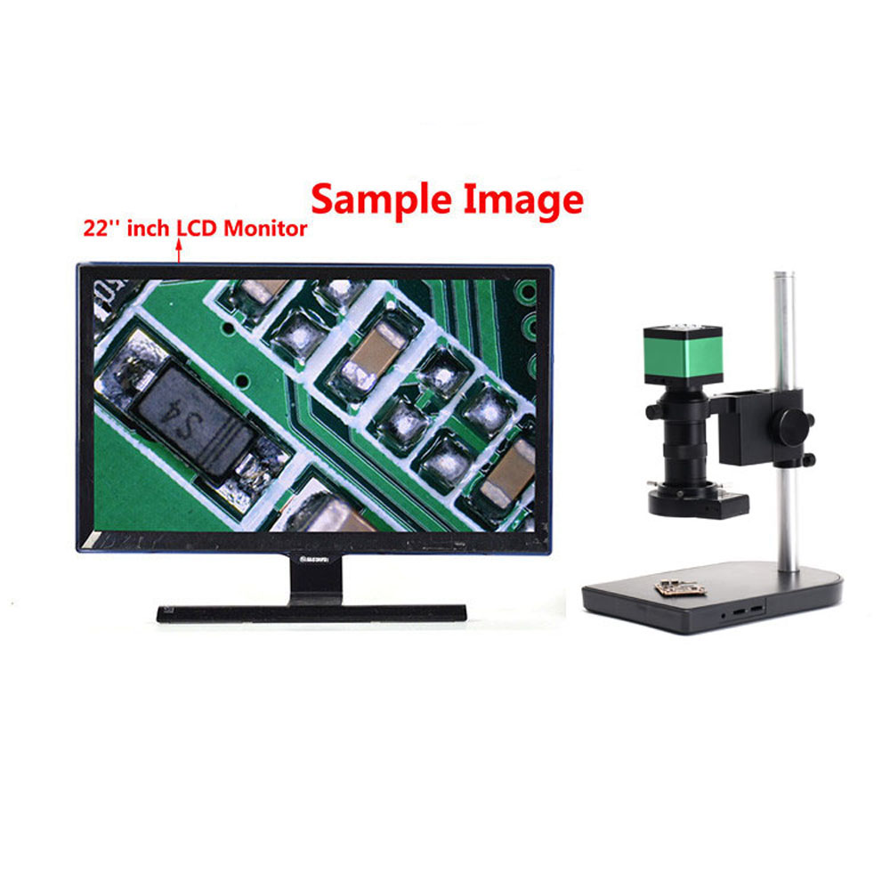 HAYEAR-HDMI-Digital-Industrial-Video-Microscope-Camera--100X-C-mount-Lens--56-LED-Ring-Light-For-Sol-1605027