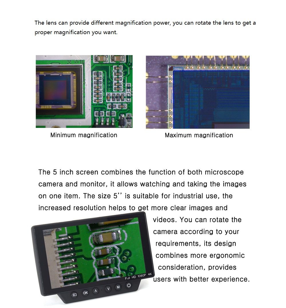 HAYEAR-HY-1070-5-Inch-Screen-16MP-4K-1080P-60FPS-USB-amp-WIFI-Digital-Industry-Microscope-Camera-1351201