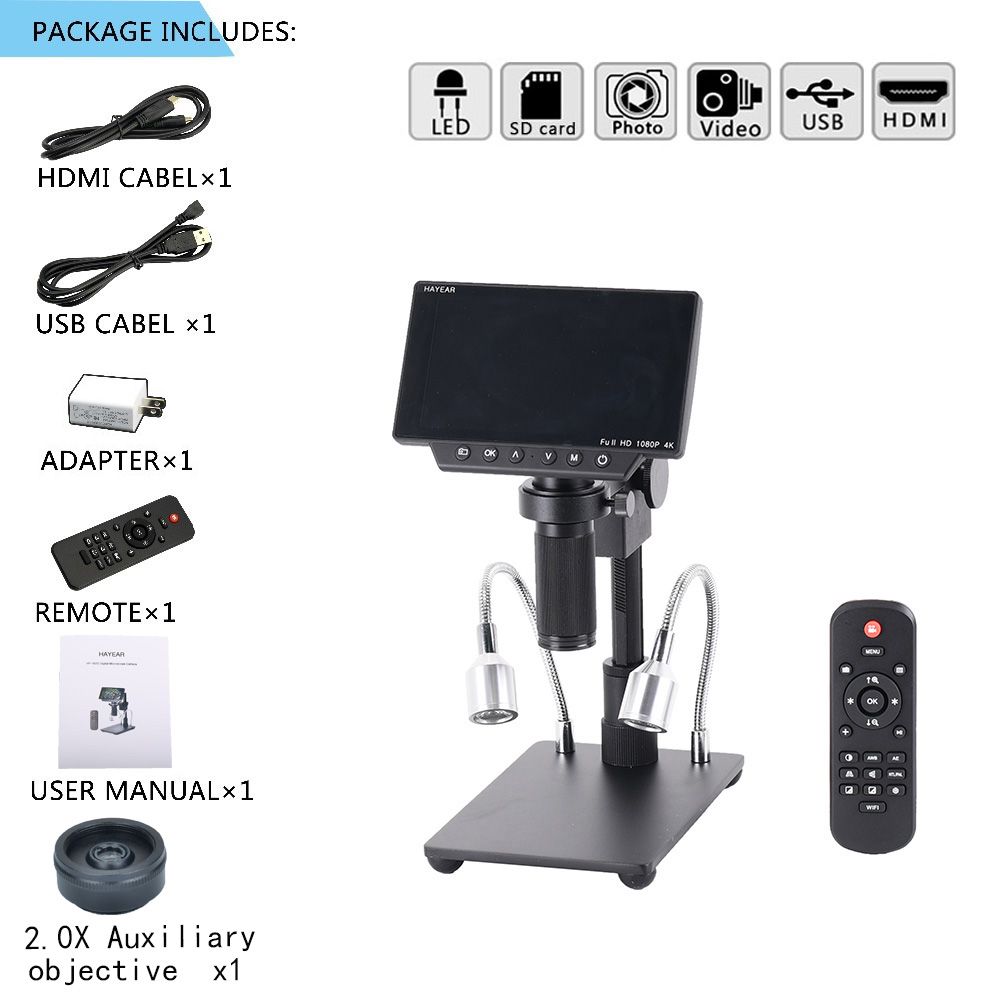 HAYEAR-HY-1080-34MP-4K-Soldering-Microscopes-Camera-Industrial-Maintenance-Digital-Display-Electroni-1558907