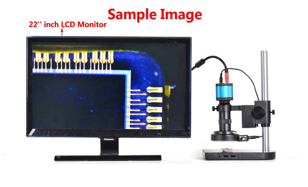HD-USB-37MP-1080P-TF-Video-Recorder-Microscope-Camera-with-MINI-Stand-and-Zoom-100x-C-Mount-ZoomLens-1604503
