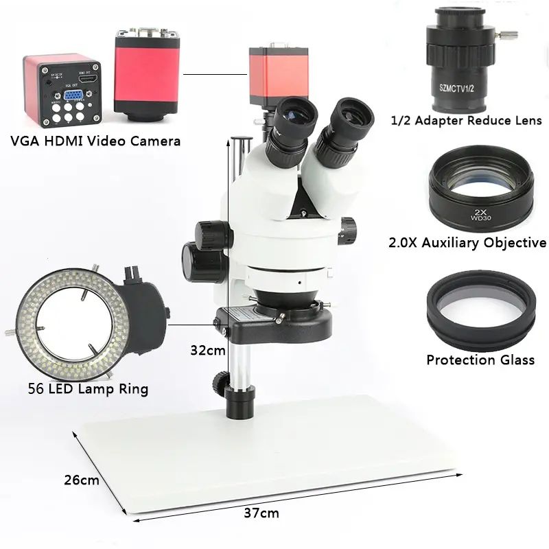 Phone-PCB-Soldering-Repair-Lab-Industrial-7X-45X-90X-Simul-focal-Trinocular-Stereo-Microscope-VGA-HD-1476003