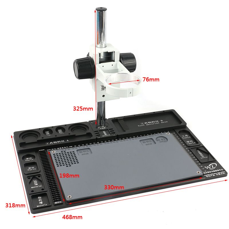 Stereo-Microscope-35X---90X-Continuous-Zoom-Magnification--Big-Aluminum-Stand--56-LED-Ring-Light--Le-1481300