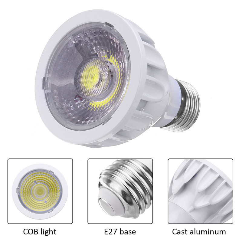 E27-7W-Dimmable-Par-20-LED-COB-White-Shell-Spot-Light-Bulb-Lamp-for-Home-Decoration-AC110V-1299524