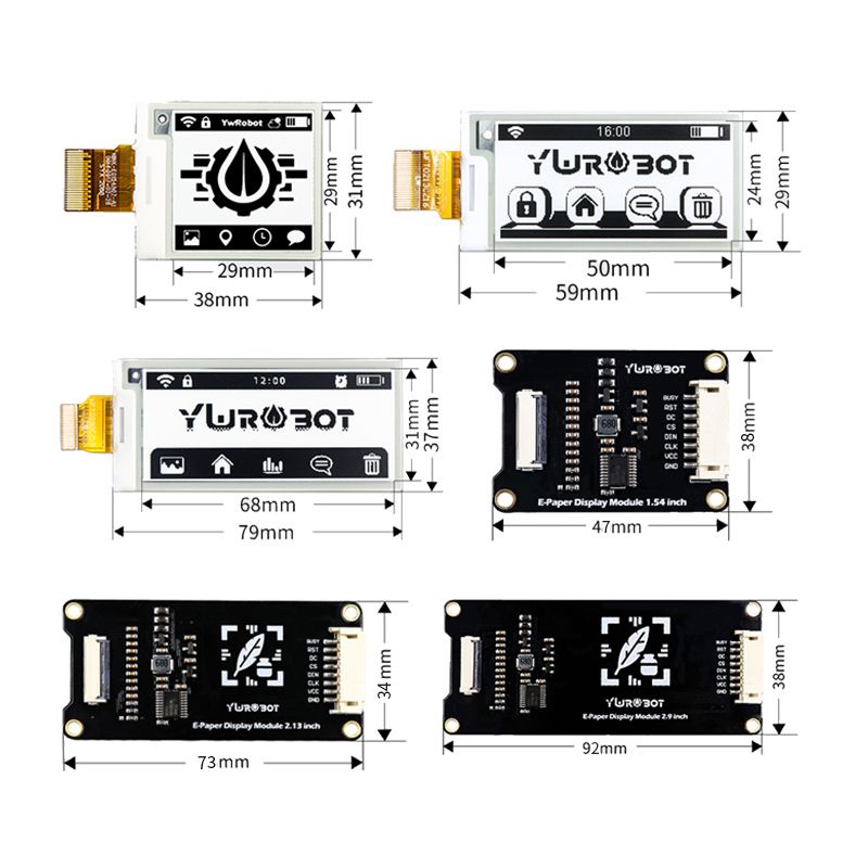 154-213-29-Inch-e-paper-SPI-Electronic-ink-Screen-Display-Module-33V-5V-Black-White-Color-1750674