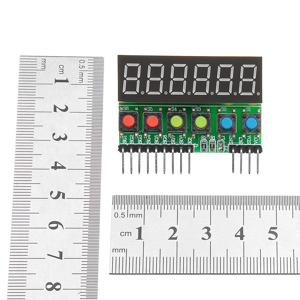 3pcs-TM1637-6-Bits-Tube-LED-Display-Key-Scan-Module-DC-33V-To-5V-Digital-IIC-Interface-Geekcreit-for-1385311
