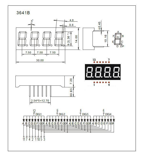 5Pcs-036-Inch-4-Digit-LED-7-Segments-RedYellow-Clock-Display-Tube-3014mm-Module-Common-Anode-1635343