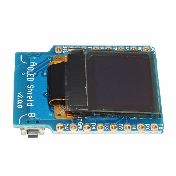 5Pcs-Geekcreitreg-OLED-Shield-V200-For-Wemos-D1-Mini-066quot-Inch-64X48-IIC-I2C-Two-Button-1294222