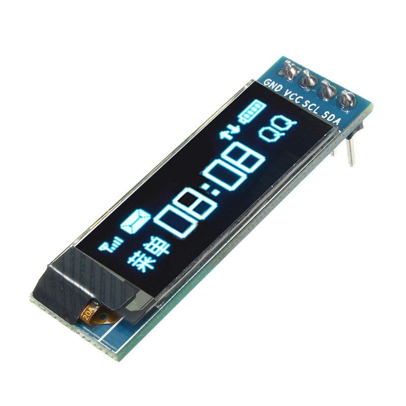 Geekcreit-091-Inch-128x32-IIC-I2C-Blue-OLED-LCD-Display-DIY-Module-SSD1306-Driver-IC-DC-33V-5V-1140506