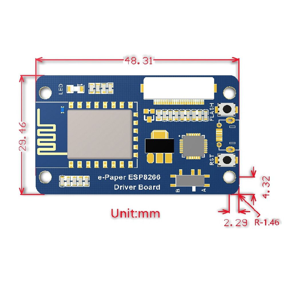 Waveshare-154-Inch-Bare-e-Paper-Screen--Driver-Board-Onboard-ESP8266-Module-Wireless-WiFi-Red-Black--1478328