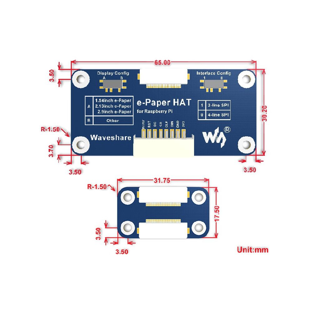 Wavesharereg-75-Inch-640times384-E-paper-Ink-Screen-Yellow-Black-and-White-SPI-Interface-with-Driver-1745648