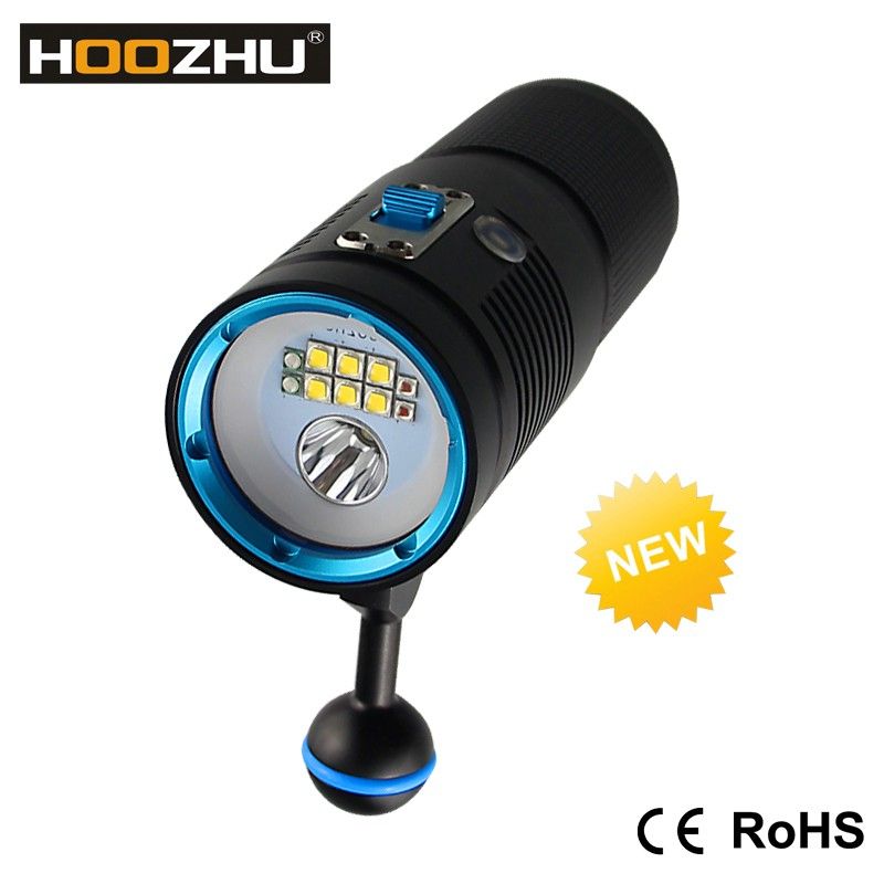 2-in1-HOOZHU-V40D-Underwater-100m-11x-LED-Bulbs-4500LM-4Modes-Diving-Light-Dive-Flashlight-Suit--LED-1312668