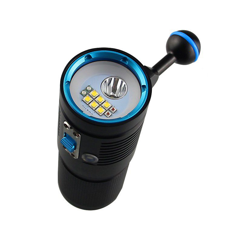 2-in1-HOOZHU-V40D-Underwater-100m-11x-LED-Bulbs-4500LM-4Modes-Diving-Light-Dive-Flashlight-Suit--LED-1312668