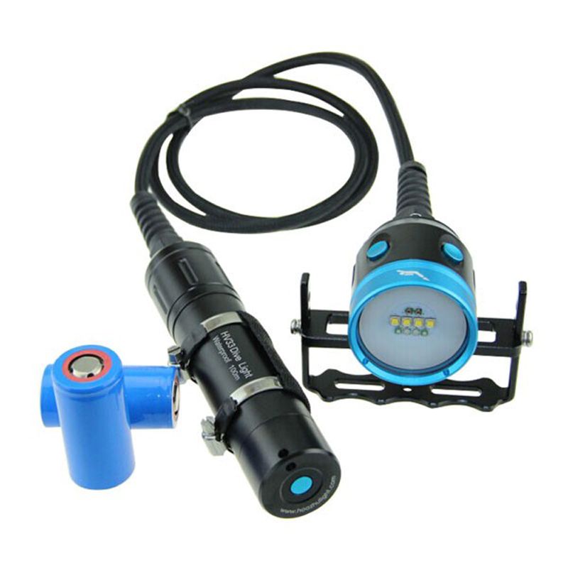 HOOZHU-HV33-Underwater-120m-10x-LEDs-4000LM-Dual-Swicth-2Group-Modes-UV-Diving-Light-Dive-Flashlight-1312684