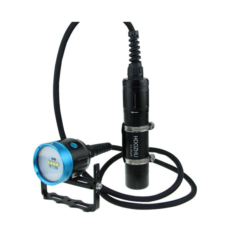 HOOZHU-HV33-Underwater-120m-10x-LEDs-4000LM-Dual-Swicth-2Group-Modes-UV-Diving-Light-Dive-Flashlight-1312684