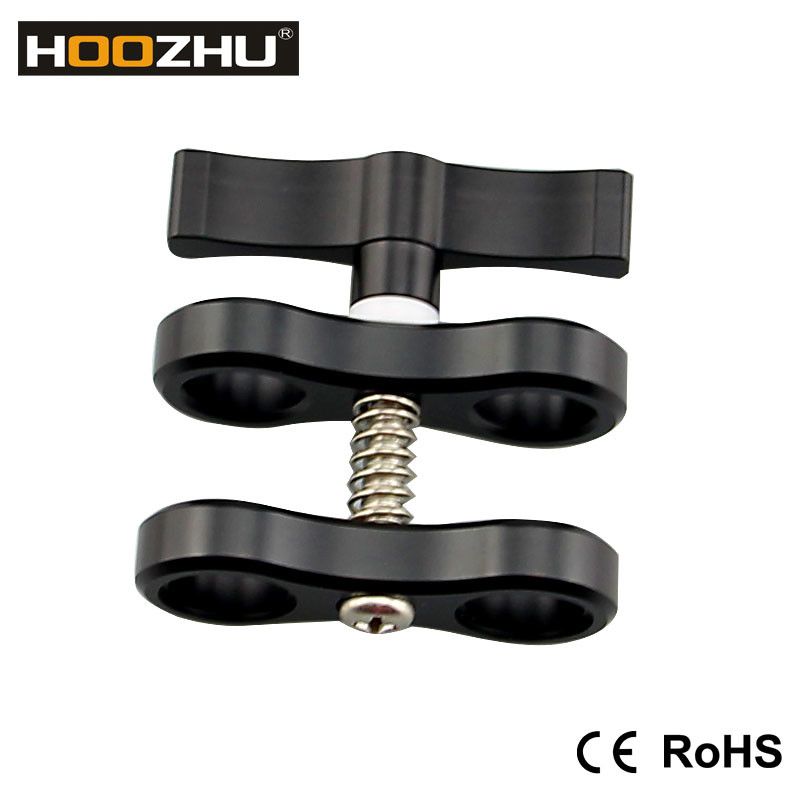 HOOZHU-S01-2-Hole-Diving-Bracket-Underwater-Adjustable-Diving-Light-Arms-Camera-Arm-Diving-Flashligh-1307804