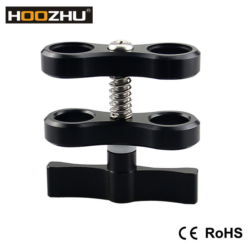 HOOZHU-S01-2-Hole-Diving-Bracket-Underwater-Adjustable-Diving-Light-Arms-Camera-Arm-Diving-Flashligh-1307804