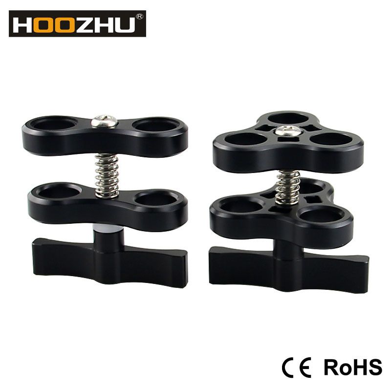 HOOZHU-S01-2-Hole-Diving-Bracket-Underwater-Adjustable-Diving-Light-Arms-Camera-Arm-Diving-Flashligh-1307804