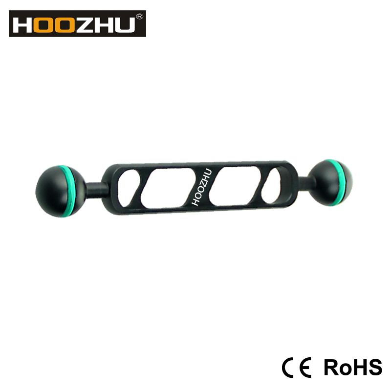 HOOZHU-S70-Phi245-7quot-Double-Ball-Head-Connecting-Bracket-Support-for-Diving-Light-Flashlight-Arm--1313946