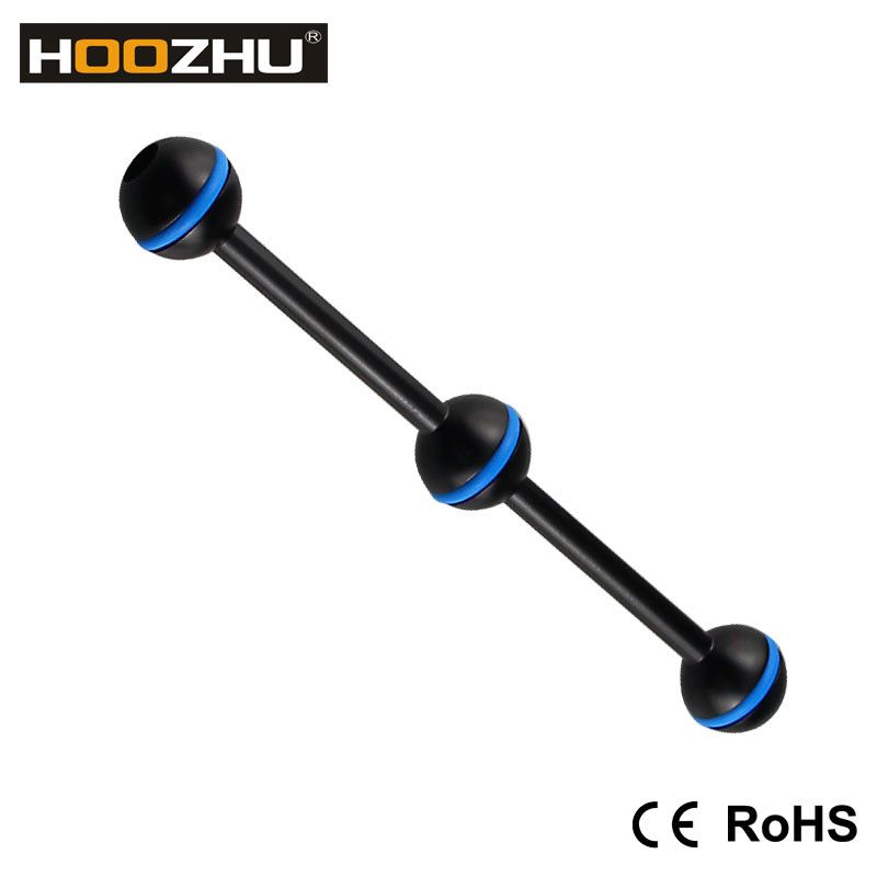 HOOZHU-SR07-Phi254-7quot-Three-Ball-Head-Connecting-Bracket-Support-for-Diving-Light-Diving-Flashlig-1313954