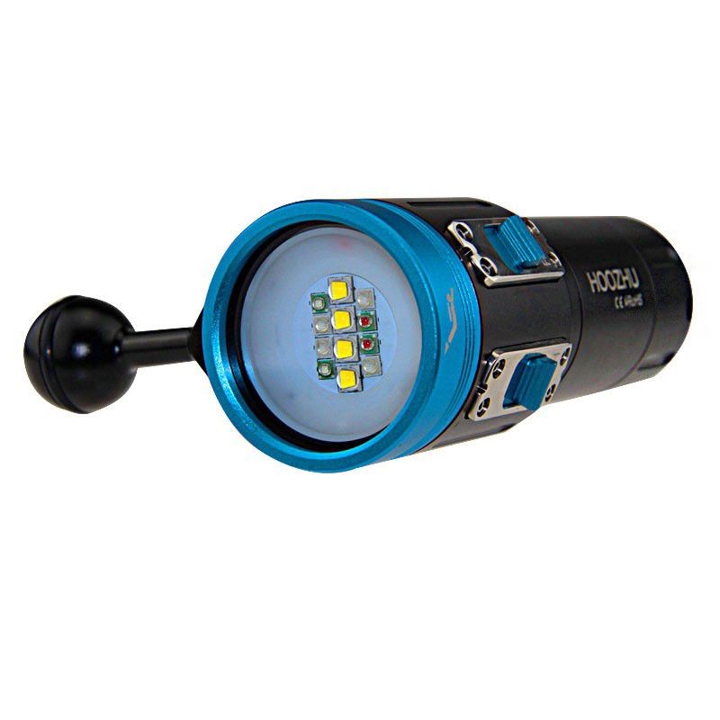 HOOZHU-V13-Underwater-100m-12x-LED-Bulbs-2600LM-Dual-Swicth-2-group-Modes-UV-Diving-Light-Dive-Flash-1312675