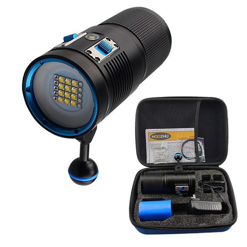 HOOZHU-V72-Underwater-100m-22x-LED-Bulbs-7200LM-3-color-Lights-2-Group-Modes-Diving-Light-Dive-Flash-1309478