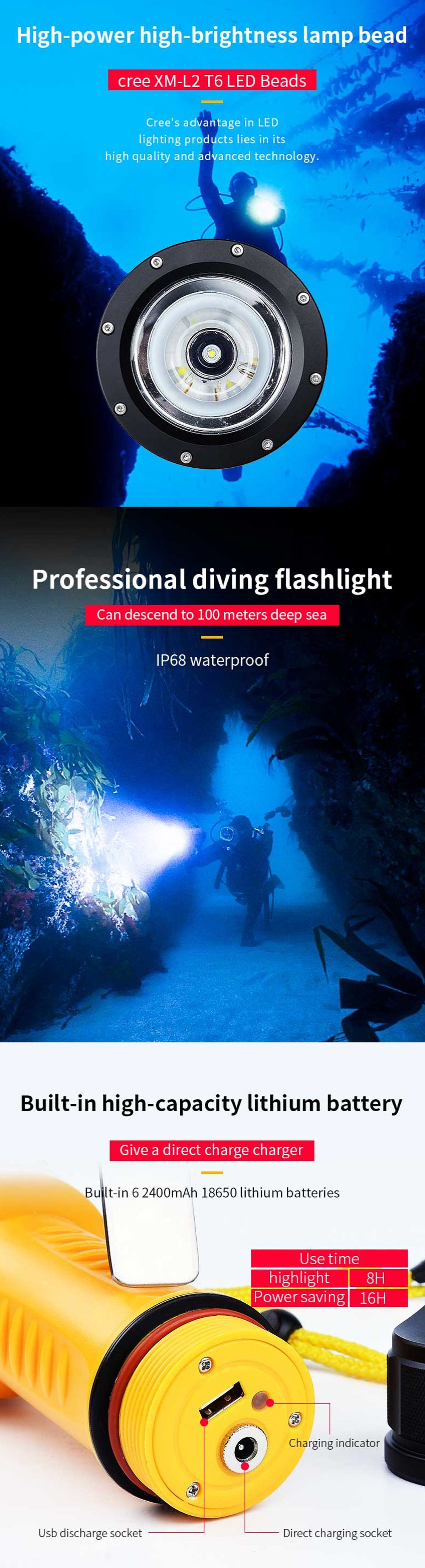 SEEKNITE-SD10-XML2-800lm-Underwater-100m-Diving-Flashlight-Photograph-LED-Fill-Light-2-Modes-Super-B-1746772