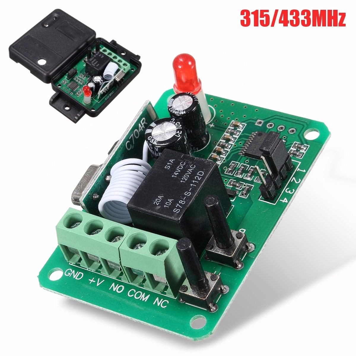 DC12V-1CH-315433MHz-Wireless-Time-Delay-Relay-RF-Remote-Control-Switch-Receiver-1150044