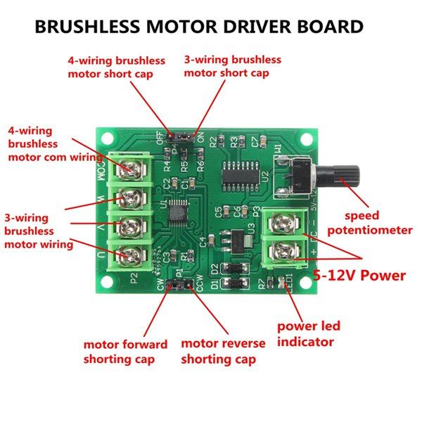 5Pcs-5V-12V-DC-Brushless-Motor-Driver-Board-Controller-For-Hard-Drive-Motor-34-Wire-1261928