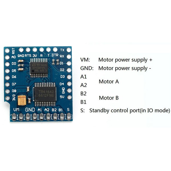 5Pcs-Wemosreg-Motor-Shield-For-WeMos-D1-Mini-I2C-Dual-Motor-Driver-TB6612FNGV100-1198142