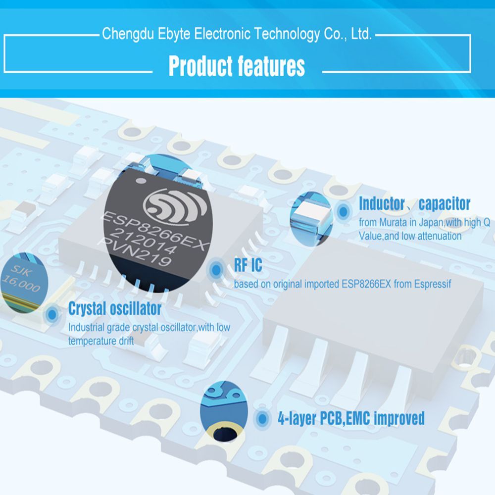 E103-W01-WIFI-ESP8266EX-24GHz-100mW-PCB-Antenna-IoT-UHF-Wireless-Transceiver-ESP8266-Transmitter-and-1512018