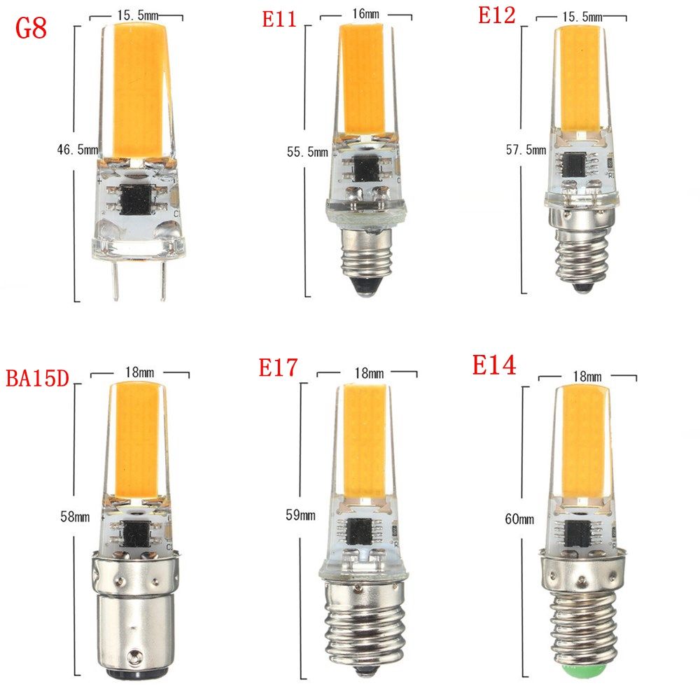 Dimmable-E11-E12-E14-E17-G8-BA15D-25W-LED-COB-Silicone-Light-Lamp-Bulb-220V-1140787