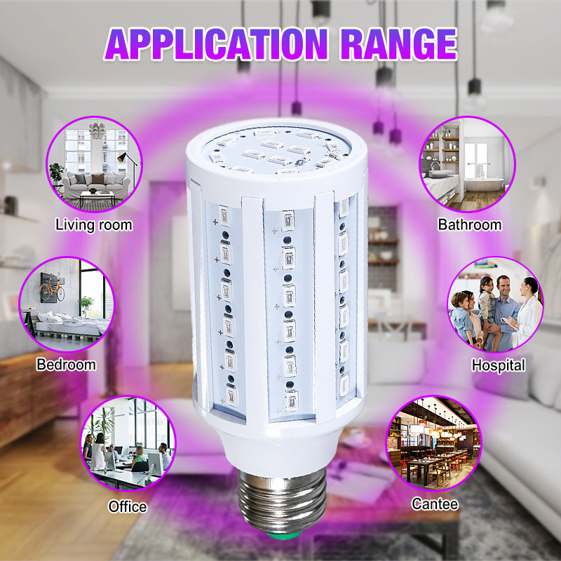 12W-UV-Germicidal-Sterilizer-Lamp-E27-LED-Corn-Light-Bulb--110V220V-Remote-Control-for-Indoor-Home-1674735