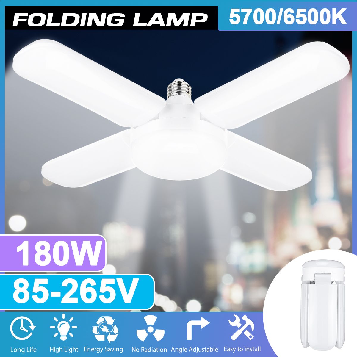 180W-E27-25000LM-200-LED-Garage-Light-Deformable-Ceiling-Fixture-Four-leaves-Workshop-Lamp-AC85-265V-1674720