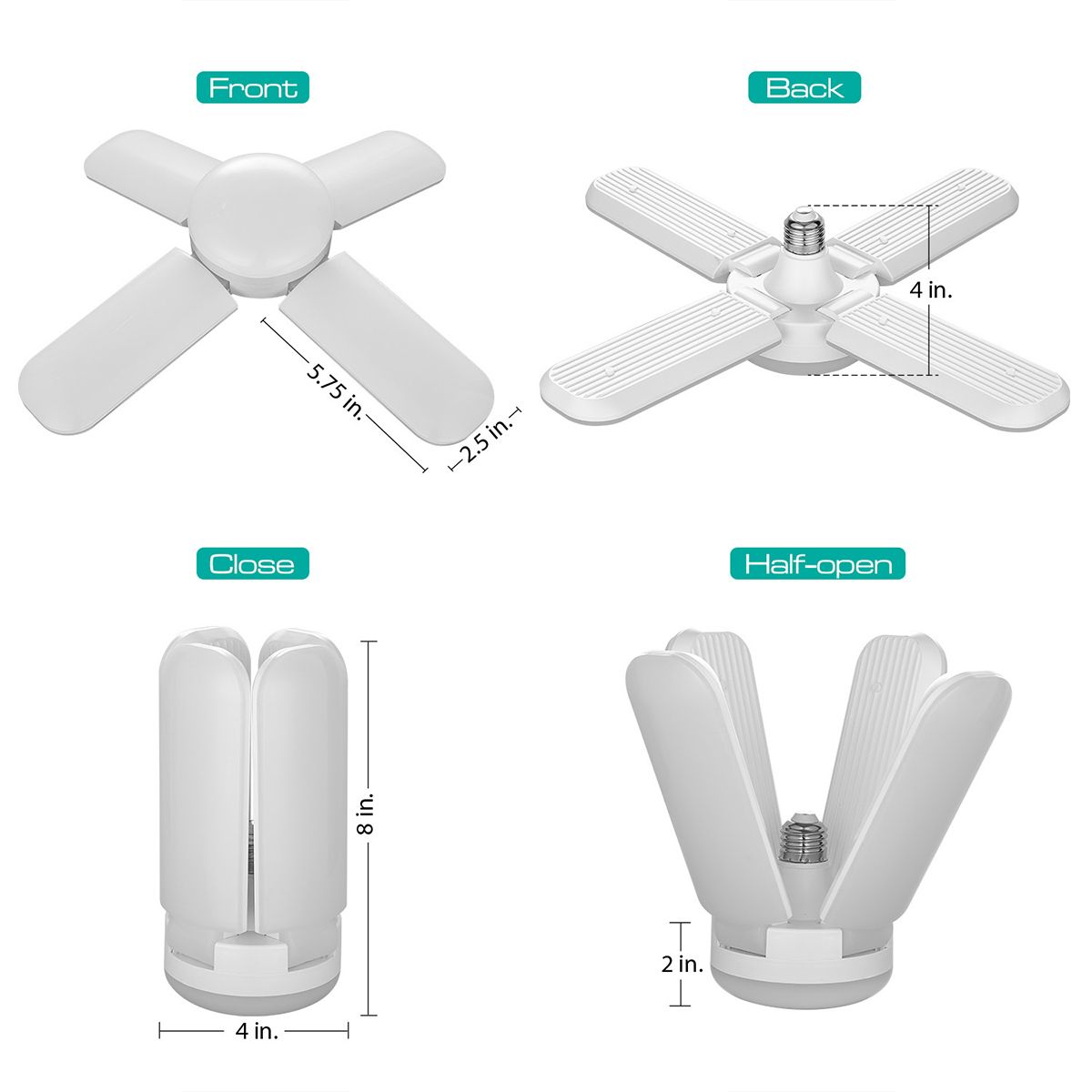 180W-E27-25000LM-200-LED-Garage-Light-Deformable-Ceiling-Fixture-Four-leaves-Workshop-Lamp-AC85-265V-1674720