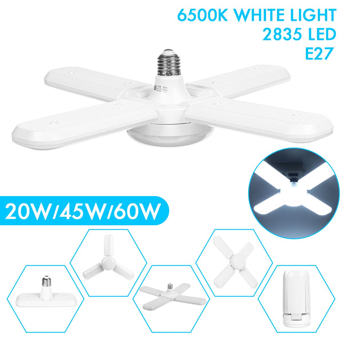 20W-45W-60W-Deformable-E27-LED-Garage-Light-Bulb-Ceiling-Fixture-Shop-Workshop-Lamp-AC110-265V-1698476