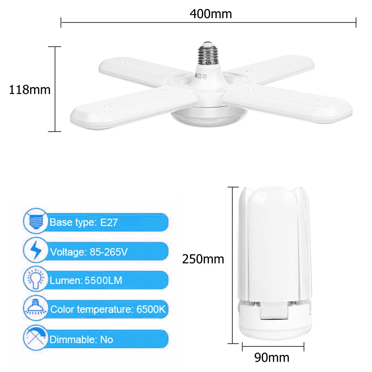 20W-45W-60W-Deformable-E27-LED-Garage-Light-Bulb-Ceiling-Fixture-Shop-Workshop-Lamp-AC110-265V-1698476