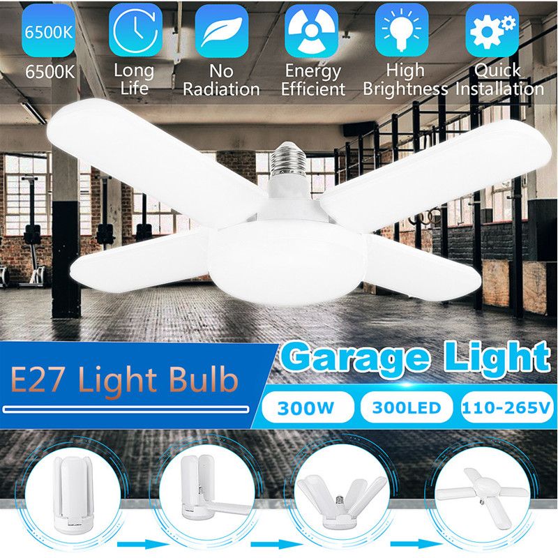 300W-AC110-265-41-Leaves-Foldable-E27-LED-Bulb-6500K-Deformable-Ceiling-Workshop-Garage-Lamp-for-Par-1625306